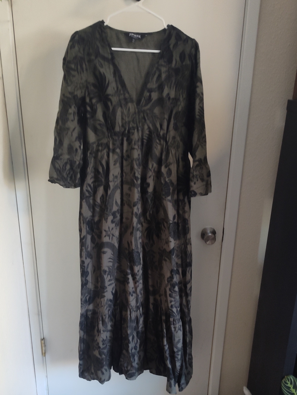 Disturbia Black Floral Sheer Maxi Dress